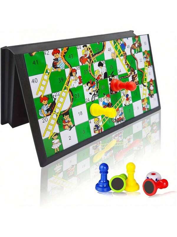2026 Magnetic Foldable Snake & Ladders Game, Puzzle Game, Birthday Gift, Holiday Gift, Easter Gift, Halloween Gift, Valentine's Gift, Christmas Gift, Presents, Toys