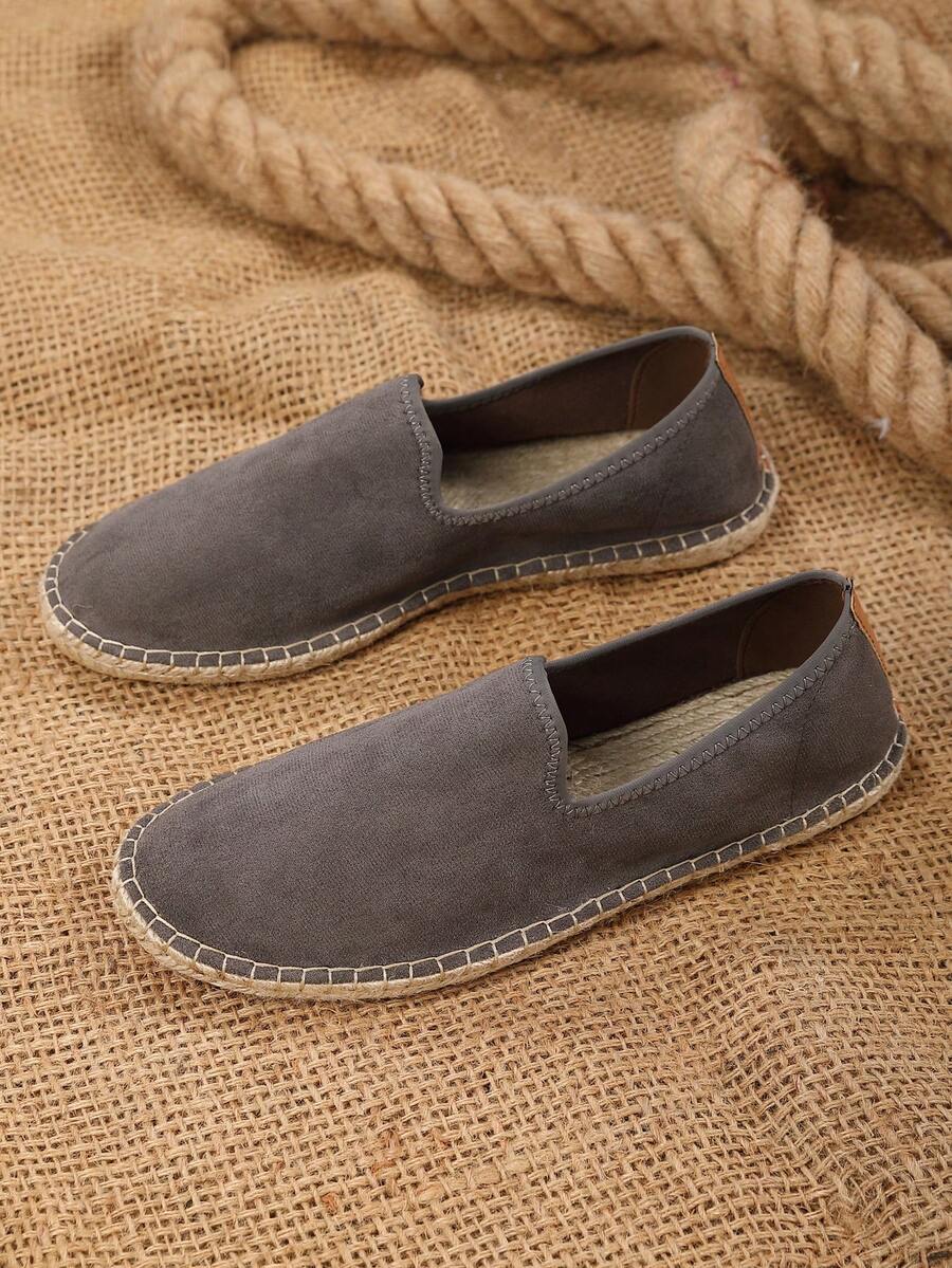 Giày lười nam thoáng khí, thấm hút mồ hôi, chống trơn trượt, chất liệu dệt kiểu ngư dân.