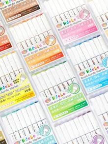 240 Colori Pennarelli Acrilici, Versione Aggiornata Con Flusso Di Inchiostro Più Spesso E Selezione Completa Di Colori. Adatti Per Artigianato, Forniture D'Arte, Plastica, Vetro, Metallo, Bambù, Tela, Pietra, Ceramica, Tessuti E Altro Ancora. Un Regalo Ideale Per Amici E Familiari. - Multicolore - Visualizzare 9