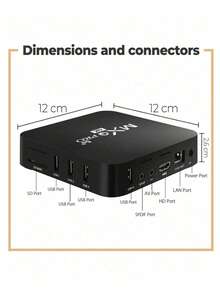 Reproductor HD decodificador de Android TV, decodificador MXQPRO, Decodificador de televisión - Tipo de Enchufe A USA (110-127V) - Ver 3