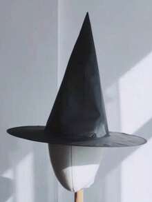 女巫帽，适合成人和青少年，万圣节礼物、圣诞节礼物、新年礼物、复活节礼物、派对礼品、新奇的万圣节、圣诞节、化装舞会、狂欢节、魔术师服装配饰 - 黑色 - 查看 12