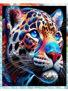 5D Diamond Painting Kits For Adults DIY Drill Diamond Art Kits Arts And Crafts For Beginners Tiger Diamond Dot Kits Gem Painting Wall Art For Living Room - Multicolor - View 1