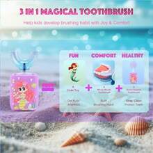 Toothbrush - Pink Mermaid With Cup - View 5
