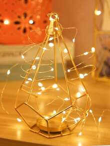 1卷LED铜线灯串，暖白光、冷白光及多种颜色可选，柔韧可弯曲，细铜线隐蔽性好，适用于房间、客厅装饰、圣诞节、万圣节、感恩节、生日派对、婚礼、花园照明，营造温馨浪漫的氛围（不含电池）