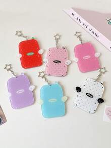 1 PC Girl Cartoon Wings Mobile Pendant 3-Inch Star Chasing Hollow Small Card Display Card Set Gooka Hard Card Set - Multicolor - View 5