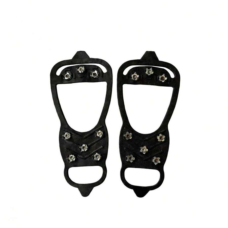 8-Teeth Outdoor Ice Cleats, Anti-Slip Shoe Covers For Snow And Ice, Climbing Crampons Equipment - Black - View 1