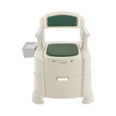 LYNICESHOP Bedside Commodes Portable Toilet For Adults, Commode Chair For Toilet With Arms 440lbs Heavy Duty (Green) Holiday Gift (US Stock) Faster Delivery