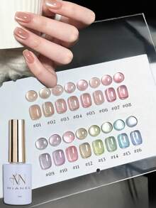 12毫升/瓶 浅烟熏猫眼16色美甲胶套装 粉色 蓝色 透明 裸色 玻璃珠 磁铁猫眼凝胶指甲油 紫色指甲 绿色指甲 2026新款 冰透明月光猫眼指甲油 蓝白色指甲 粉色指甲 美甲透明指甲 适用于指甲和脚趾甲 UV灯美甲沙龙专用美甲用品 可爱美甲美甲工具 - 彩色 - 查看 4