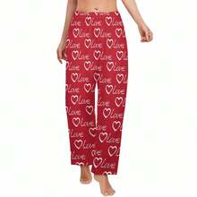 Couples Pajama Pants Matching Sets Holiday Pj Pants Cute Soft Pajama Pant Without Pockets Lounge Men/Women Romantic Valentine's Day Couple Style Loungewear  Trousers - Phụ nữ - Xem 3