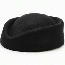 1顶女士毛毡迷你贝雷帽：优雅复古风格贝雷帽，适合婚礼、新娘仪式、教堂茶会、鸡尾酒会、休闲穿着、冬季头饰。 - 彩色 - 查看 6
