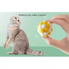 3pcs/5pcs Cat Macaroon Plush Balls, Pet Elastic Bell Ball Self-Entertaining Toy, 7-Color Fluffy Ball Cat Teaser Toy - Multicolor - View 9