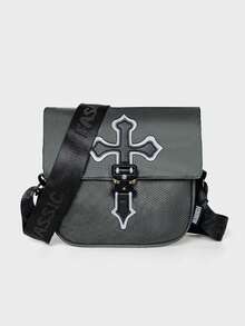 Men's Messenger Bag, Large Capacity Lightweight Casual Crossbody Bag With Reflective Stripe, Unisex Shoulder Sling Bag, Flap Small Square Bag, Suitable For Daily Commute And School - Multicolor - View 15