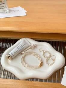 云朵造型树脂托盘，北欧风首饰收纳托盘，首饰展示托盘，女士礼物，卧室家居装饰 - 彩色 - 查看 6