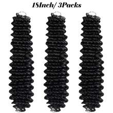 Tóc nối thủ công siêu nhỏ, chất liệu lụa protein cao cấp, kiểu sóng sâu, dài 24 inch, đã được tách sẵn các sợi tóc, làm từ lụa protein. - màu đen - Xem 12