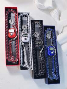 1件套念珠计数器套装 - 高端包装手链计数器，带计数器的念珠手链，计数器，电子手动按钮计数器，小巧便携戒指计数器 - 彩色 - 查看 1