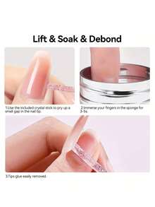 BORN BEAUTY 80毫升快速卸甲油，5秒内溶解指甲凝胶，快速卸除假指甲 - 80毫升 - 查看 6