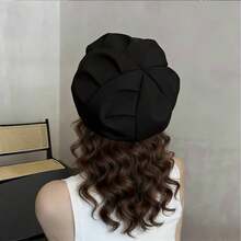 时尚纯色羊毛报童帽，秋冬英伦复古八角艺术家贝雷帽，百搭