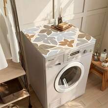 1pc White Lily Flower Pattern, Warm Family Atmosphere, Diatomite, Non-Slip, Suitable For Washing Machine Cover Pad, Dryer Cover Pad, Coffee Machine Pad, Kitchen Countertop Pad. Multi-Purpose Household Mat - Multicolor - View 6