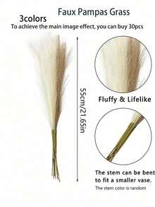 18支装 - 深紫色人造香蒲，波西米亚风装饰，仿真灯芯草，高挑蓬松，人造花，适合秋季花瓶填充，农舍家居厨房波西米亚风装饰，房间装饰，婚礼派对装饰，情人节，毕业礼物，秋季装饰，秋季，人造植物 - 彩色 - 查看 10