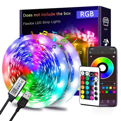 1pc LED Light Strip - LED Light Strip, Suitable For Bedroom, APP & Remote Control, Mood Lighting, Party Lighting, Ambient Lighting, Multicolor Lighting, Smart Lighting, High Quality LED, High Quality Lighting, Suitable For Home, Bedroom, Kitchen, Party Decoration - Easy Installation, USB Powered Operation, Smart Lighting System, LED Room Lights, Home Decor, Bedroom Ambiance Lighting, Modern Lighting Effects