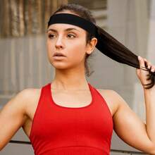 8条装女士防滑弹力柔软运动头带，吸汗头带，适合成人男女运动、旅行健身发带跑步发饰瑜伽头巾运动吸汗带 - 彩色 - 查看 3