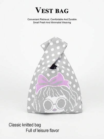 1 pieza Bolso de mano casual de moda, adecuado para uso diario, vacaciones, ir y venir, compras, fotografía, actividades al aire libre, campamento, senderismo, vuelta al colegio, viajes, días festivos, escuela, mujeres, niñas, madres, todas las estaciones