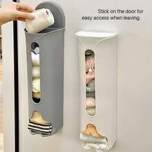 1/2/3-częściowy ścienny schowek na bieliznę i skarpetki z pokrywą – bez wiercenia, organizer do szafy w akademiku, szafka na skarpetki, nowoczesny design oszczędzający miejsce, trwała konstrukcja z tworzywa sztucznego, wielokomorowe przechowywanie bielizny, skarpetek i majtek - Wielokolorowe - Zobacz 3