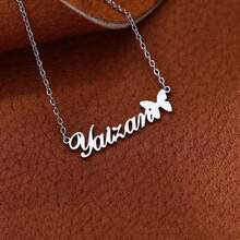 Custom Butterfly Name Necklaces For Women Stainless Steel Customized Necklace Pendant Female Personalized Neck Chain Jewelry Girlfriend Birthday Valentine's Day Gift - Multicolor - View 4