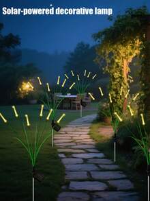2/4个太阳能草坪灯，太阳能花园灯。户外太阳能泡泡形灯泡灯，带地插，发出暖白光。配有木质地插，适用于池塘、露台、庭院、小径、派对装饰。这款独特的设计以梦幻般的泡泡形灯泡为特色。 - 暖光 - 查看 5
