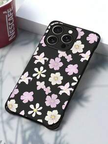 Custodia per telefono compatibile con Apple 16 Pro Max, 15 Pro Max, 12, 13, 14 Pro Max, 14 Plus, 15, 16 Plus, motivo floreale rosa e bianco, scocca in silicone morbido con quattro angoli arrotondati - Rosa - Visualizzare 7