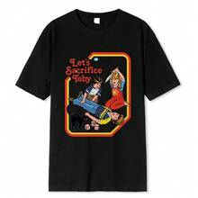 Horror Comic Series Sell Your Soul Economics For Children Men Tshirts T Shirts Loose Cotton Tee Clothing Street T-Shirt 42821 - 黑色 - 查看 10