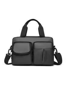 户外尼龙男士单肩包，多功能斜挎包，大容量快递包，时尚百搭男士单肩包，轻便单肩包，正面双口袋设计，可收纳日常用品，多口袋旅行包，时尚背包 - 彩色 - 查看 15