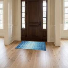 1pc Gold Diamond Velvet + 850g/㎡ + Pointed Stucco Bottom Printed Carpet, Modern Blue Ocean Style, Non-Slip And Durable, Retro Bohemian Modern Holiday Carpet, Moroccan Washable For Yard, Patio, Balcony, Picnic Outdoor Decor, Study Entrance Hall Indoor Carpet Mat, Long Corridor Carpet - Multicolor - View 5