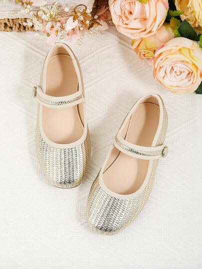 Elegant Minimalist Mary Jane Flats For Girls, Suitable For Parties, Outdoor Casual Wear, Spring/Summer