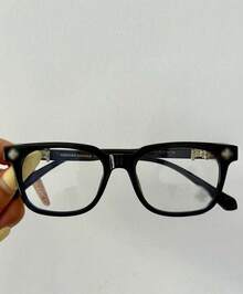 Everyday Reading Square Luxury Glasses, Unisex Everyday Glasses, Best Gift Recommendations - Black and Gold - View 3