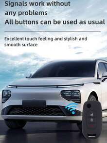 1pc Black Silicone Key Fob Cover Protector Fit For Renault Car - A - View 4