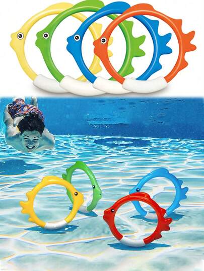 8pcs Diving Rings Set - Throwing, Diving And Retrieving Equipment, Underwater Swimming Pool Game Accessories - Fish Shaped Diving Rings Suitable For Adults And Families - Perfect For Swimming Training And Fun Pool Parties, Also Ideal For Gifts, Decorations And Summer Water Play