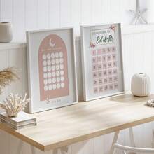 1pc Canvas Wall Art - Floral Eid Countdown Printable Calendar, Ramadan Decor Planner, Pink Islamic Kids Gift Wall Hanging Home Decor Baby Goods – Framed Nursery Wall Art Perfect For Playroom Decor Nursery Decor, Daycare Decor, Preschool Decor Boy's Room Decor Girl's Bedroom Decor Kids' Room Decor - Multicolor - View 5