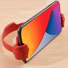 1入組拇指造型的可彎折電話和平板電腦支架,通用手機支架,在床上享受電影和更多 - 彩色 - 查看 9