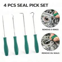 4Pcs Oil Seal Puller Hook Set O-Ring Seal Gasket Remover Pick Tool Kit Car Auto Repair Hand Tools - 4pcs - View 2