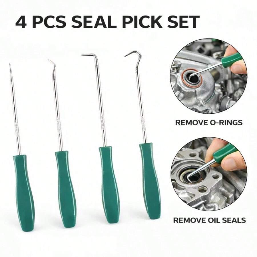 4Pcs Oil Seal Puller Hook Set O-Ring Seal Gasket Remover Pick Tool Kit Car Auto Repair Hand Tools
