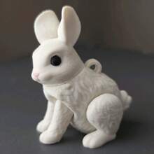 2pcs/6pcs Easter Mini Bunny Keychain Articulated 3D Printed Hair Texture - Multicolor - View 5