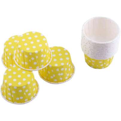 Estuches para Cupcakes Estuche para Vasos Envoltura de Papel Liner Curling Pink para 100 Uds Portavasos para Pasteles Organizador Taza para Envoltorios Kits de Decoración de (Amarillo),40808368