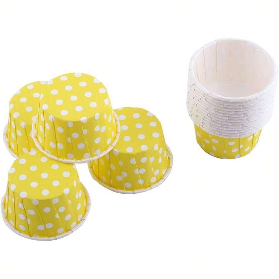 Estuches para Cupcakes Estuche para Vasos Envoltura de Papel Liner Curling Pink para 100 Uds Portavasos para Pasteles Organizador Taza para Envoltorios Kits de Decoración de (Amarillo),40808368 - Marrón Mocha - Ver 1