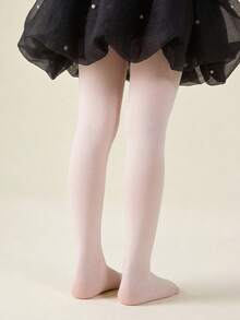 1pc Children's White Stirrup Tights, Breathable Ballet Socks For Girls - White - View 6