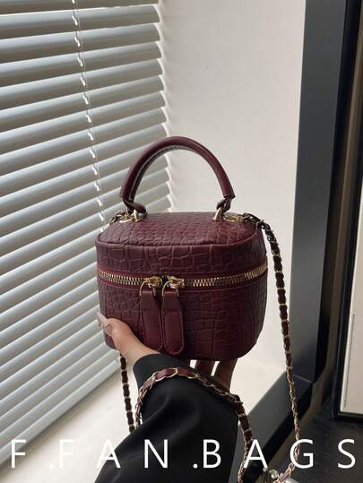 Bolso de mano mini ligero, bolso de cadena, bolso con patrón de rombos, bolso tote, bolso tipo cubo, adecuado para adolescentes, estudiantes universitarias y mujeres de oficina, ideal para oficina, universidad, trabajo, transporte, actividades al aire libre, viajes y salidas