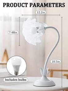 (White)Branches Can Be Arbitrarily Twisted To Adjust The Shape Of Retro Lamp, Three Colors Can Be Adjusted, Sleep Lamp, Desk Lamp, Living Room Lamp, Wild Flower Lamp, Bedside Lamp, Bedroom Lamp, Home Decoration Lamp Valentine's Day Gifts - 白色-1pc - 查看 3