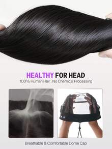 MEGALOOK 13x6 Three-Go™ Glueless Wig 36Inch Super Long Straight With Drawstring 100% Human Hair Wig - Pre Cut Transparent Lace Front Wig 12-36 Inch 180% Density Human Hair Beginner Friendly - No Glue Needed Natural Looking Daily Use Office Ready Corpse Bride Halloween Vibes Party Style Y2K Baddie Vacation Outfits Outdoor Cosplay Campus School Holiday Christmas Part Wedding Festival Ready For Women - SNatural - View 9