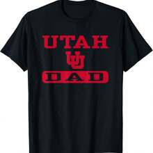 Utah Utes Dad Logo Officially Licensed T-Shirt - 黑色 - 查看 1