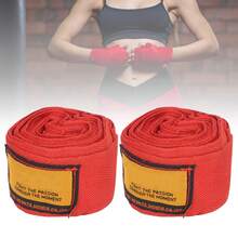 2PCS Cotton Hand Guard Straps Sweat Absorbing Hand Wrist Belt Wraps for Boxing Sports Training 3 Meter / 9.8ft - Rojo - Ver 9